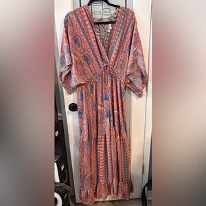 Stylish Nature Boho Maxi Dress size 1X EUC